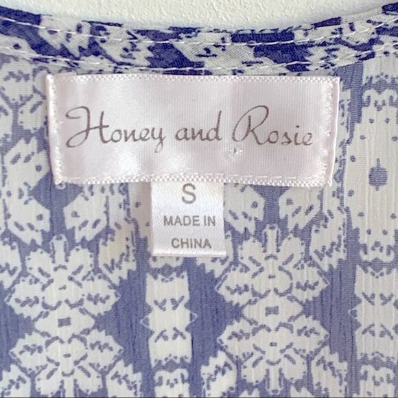 Honey and Rosie Romper Blue Periwinkle Surplice Long Sleeve Romper Small - Picture 11 of 14